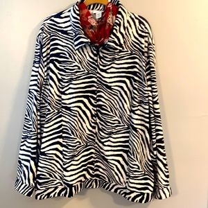 Avenue Zebra print Jacket size 30/32